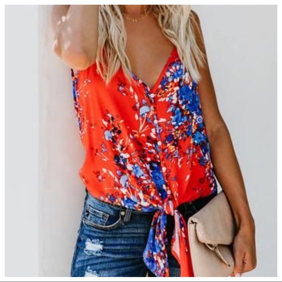 Back in stock! Hailey tie tank - Picture 3 of 4